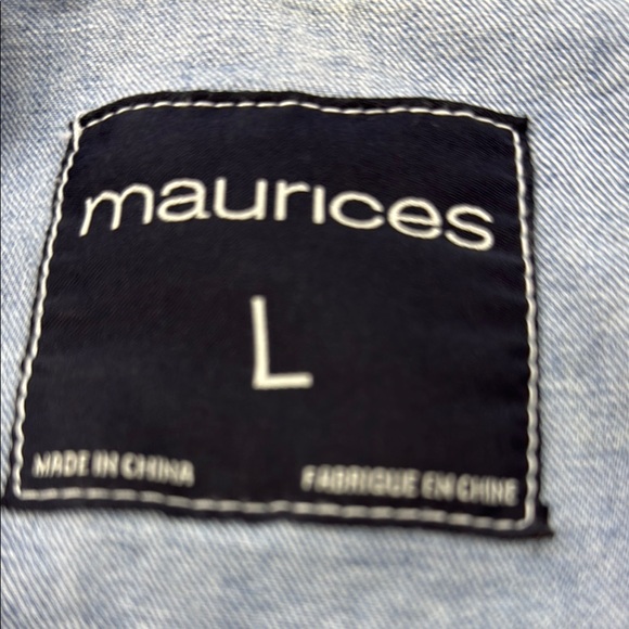 Denim Sleeveless Vest Maurice’s Large - Picture 6 of 8